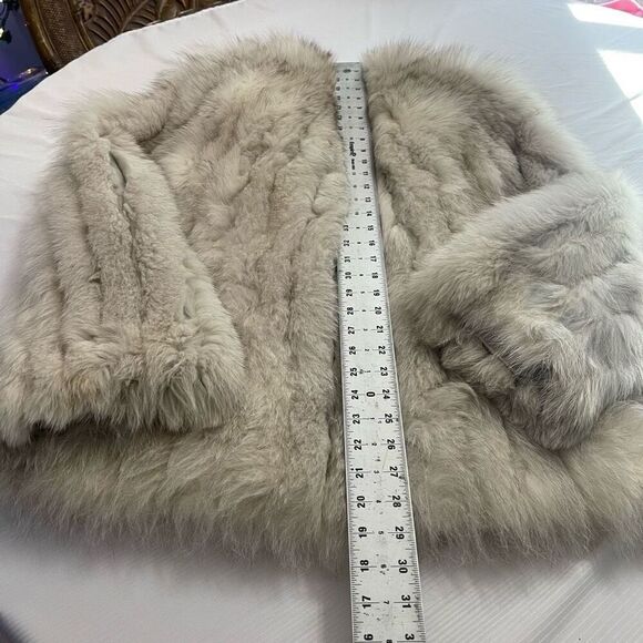Mano Swartz Silver Fox Fur Coat Size Medium - Picture 12 of 12